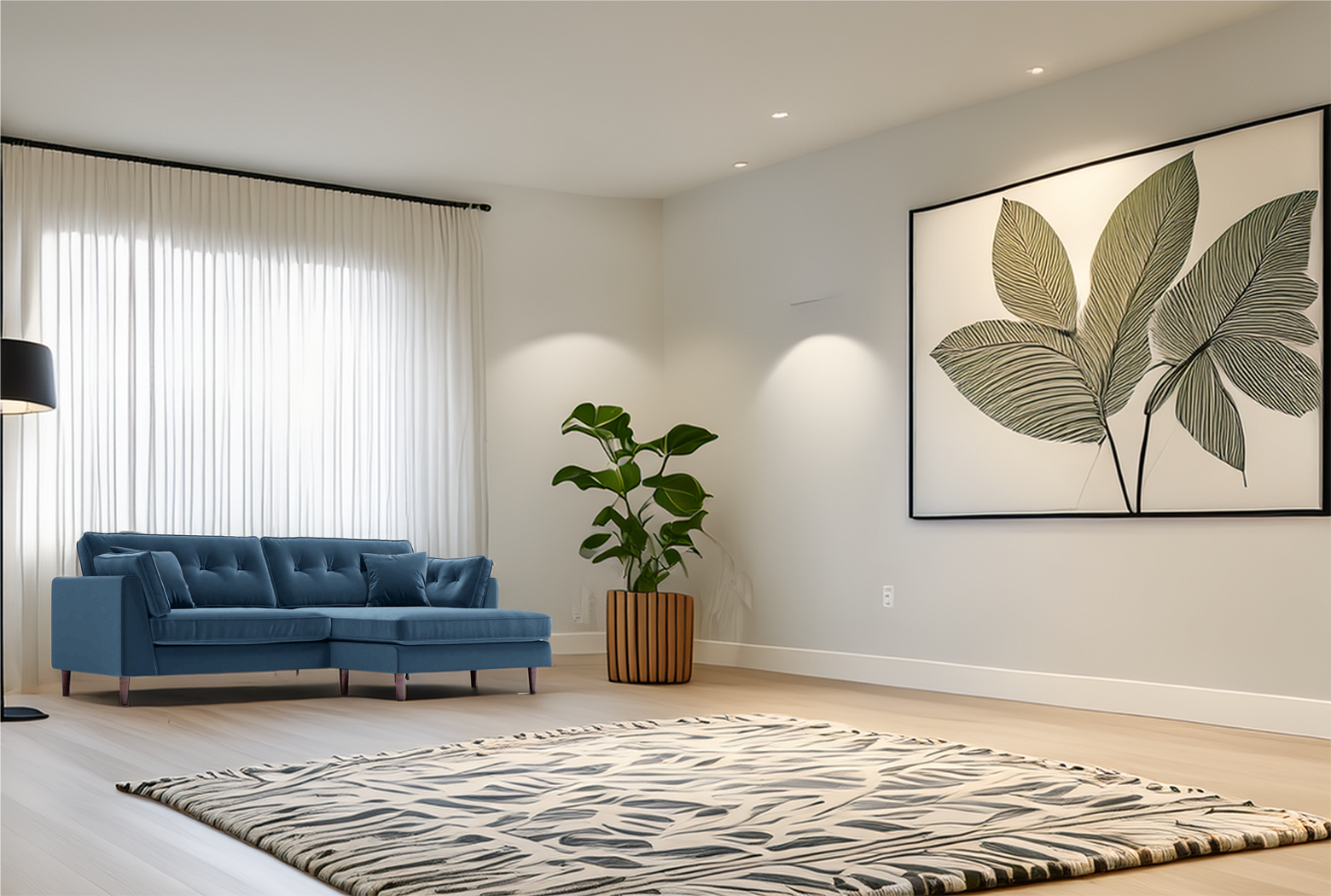 Cricket 4 Seater Right Hand Chaise Sofa